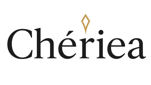 Chériea logo with a gold accent on a white background